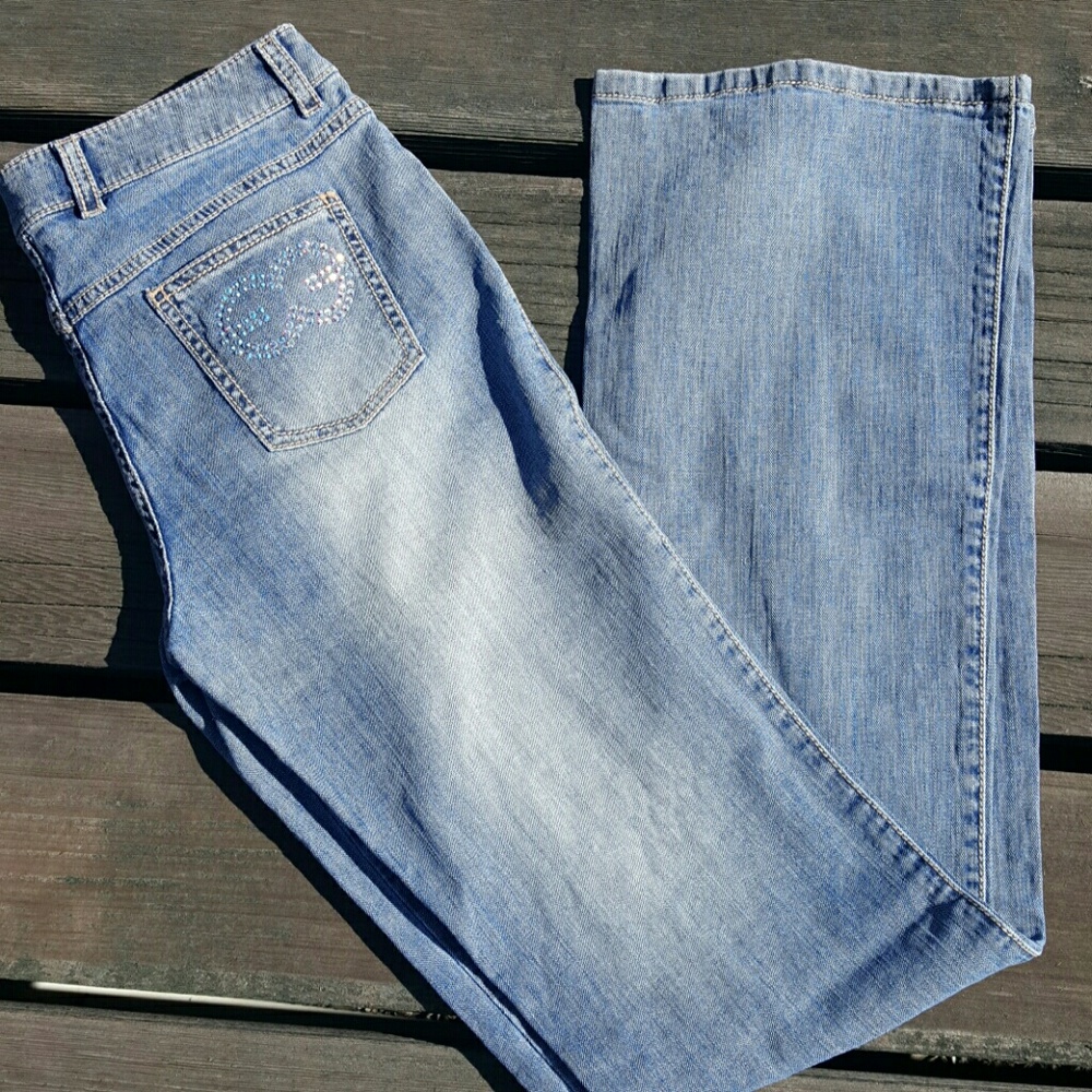 Vintage Escada Swarovski crystal embellished jeans